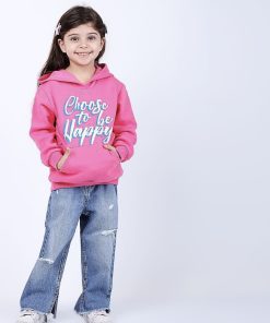 هودی دخترانه تو کرک جیب دار کلاه دار