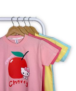 تیشرت و شلوارک دخترانه کیتی و آلبالو